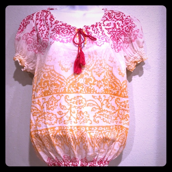 Aeropostale Tops - Aeropostale Multi Colored Peasant Top